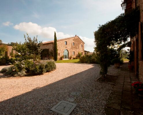 Breezeway and front area of Tuscan villa