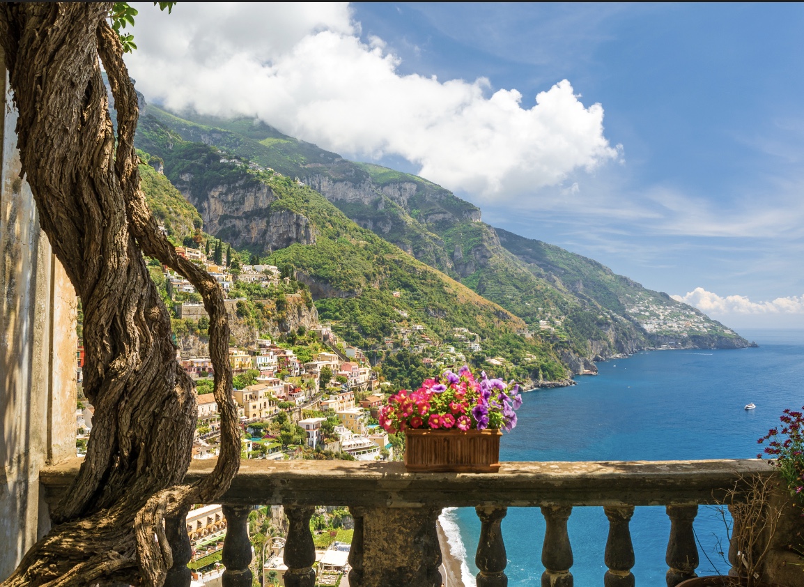Balcony overlooking the Amalfi Coast