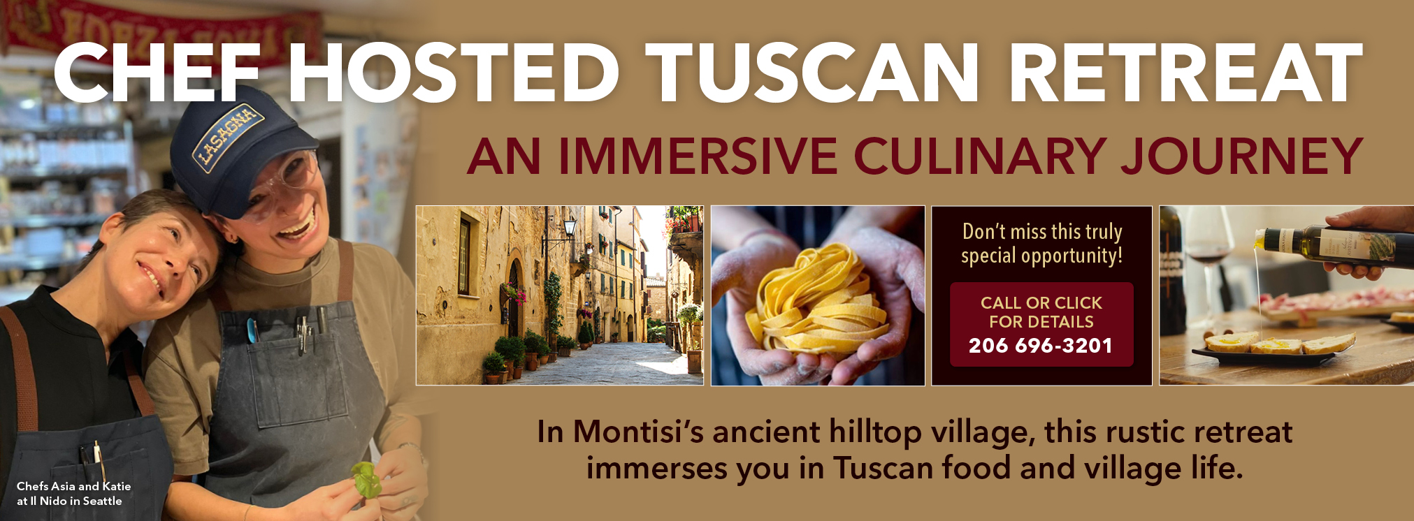 Chef preparing a gourmet dish in a modern kitchen during a hosted culinary retreat.